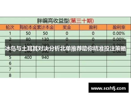 冰岛与土耳其对决分析北单推荐助你精准投注策略